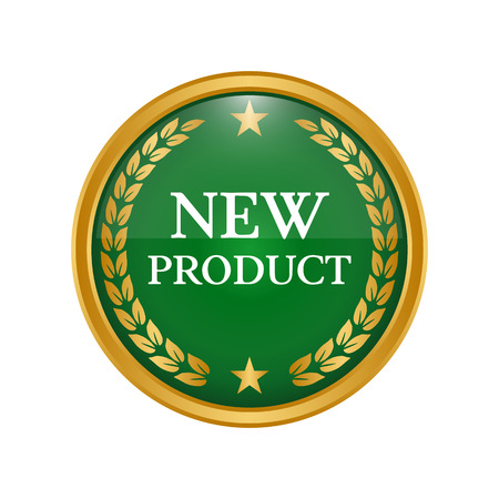 New product label on white background. Vector illustrationのイラスト素材