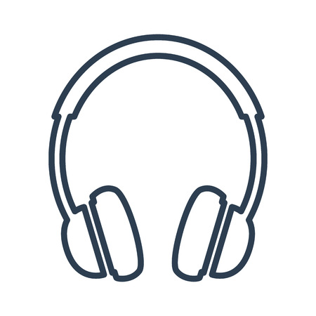 Headphone icon on white background. Vector illustrationのイラスト素材