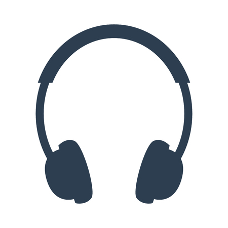 Headphone icon on white background. Vector illustrationのイラスト素材