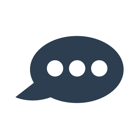 Speech Bubble icon on white background. Vector illustrationのイラスト素材