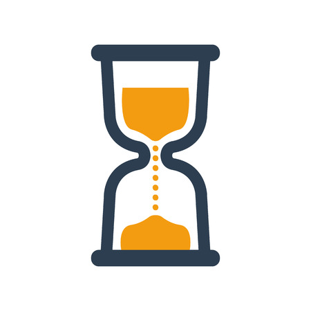 Hourglass icon on white background vector illustration.のイラスト素材