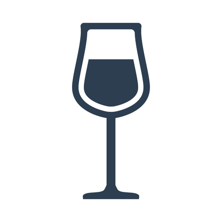 Wine glass icon on white background vector illustration.のイラスト素材