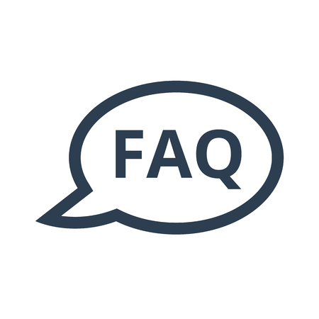 FAQ icon on white background. Vector illustration.のイラスト素材