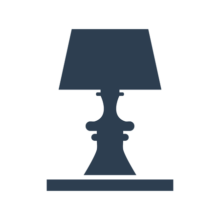 Table lamp icon on white background vector illustration.のイラスト素材