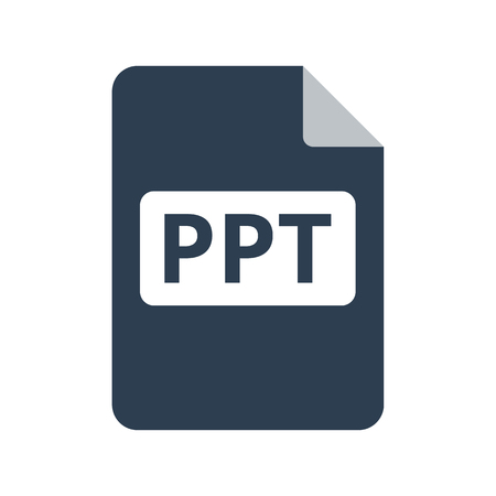 PPT icon on white background vector illustration.のイラスト素材
