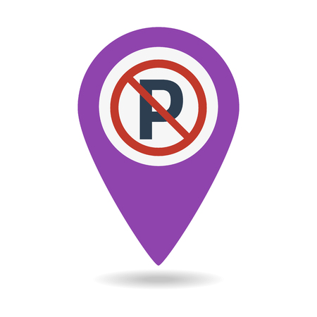 No parking sign on white background vector illustration.のイラスト素材