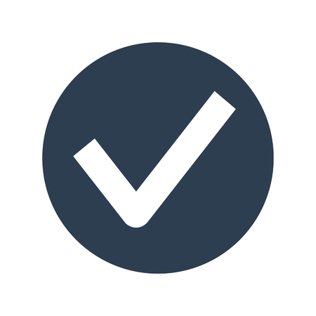 Check mark icon on white background vector illustration.のイラスト素材