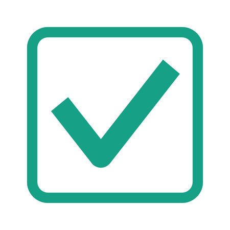 Check mark icon on white background. Vector illustration.のイラスト素材