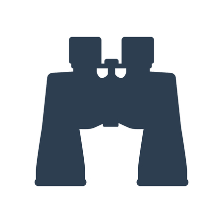 Binoculars icon on white background vector illustration.のイラスト素材
