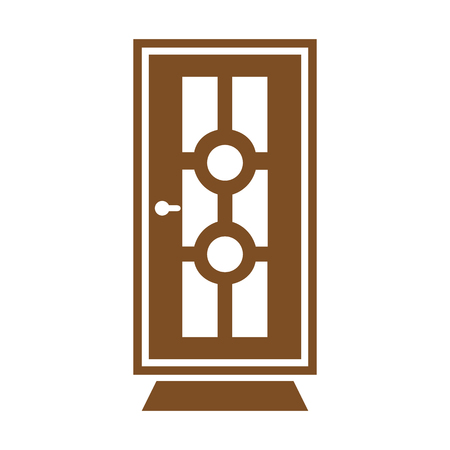 Door icon on white background. Vector illustrationのイラスト素材