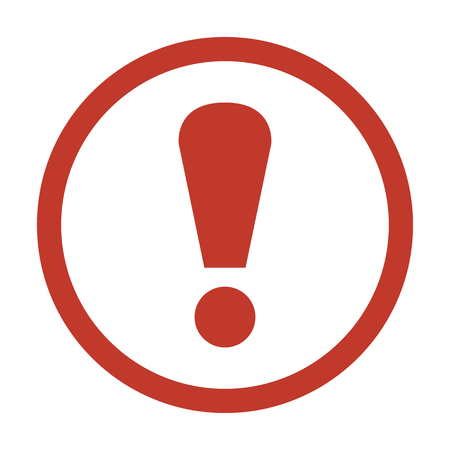 Attention icon on white background. Vector illustrationのイラスト素材