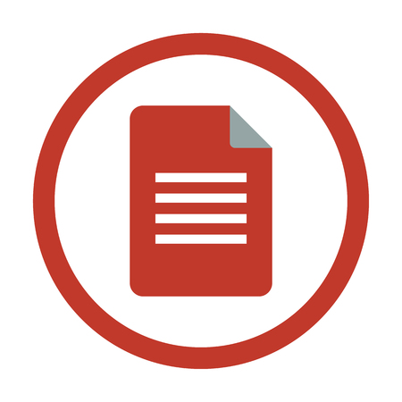 Document Icon on white background. Vector illustration.のイラスト素材