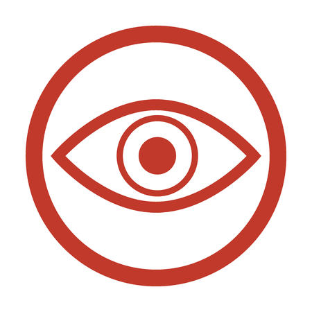 Eye icon on white background. Vector illustrationのイラスト素材