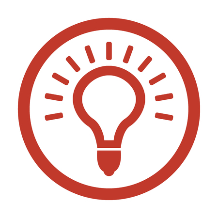 Light lamp icon on white background vector illustration.のイラスト素材