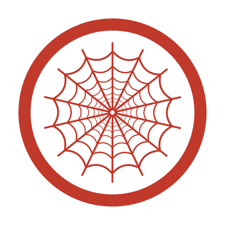 Spider web icon on white background vector illustration.のイラスト素材