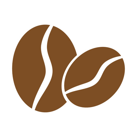 Coffee bean icon on white background. Vector illustrationのイラスト素材