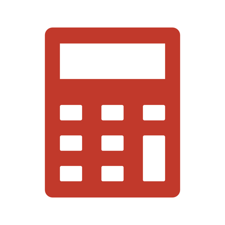 Calculator icon on white background. Vector illustrationのイラスト素材