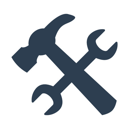 Service tool icon on white background. Vector illustrationのイラスト素材