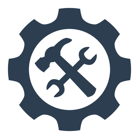 Service tool icon on white background. Vector illustrationのイラスト素材