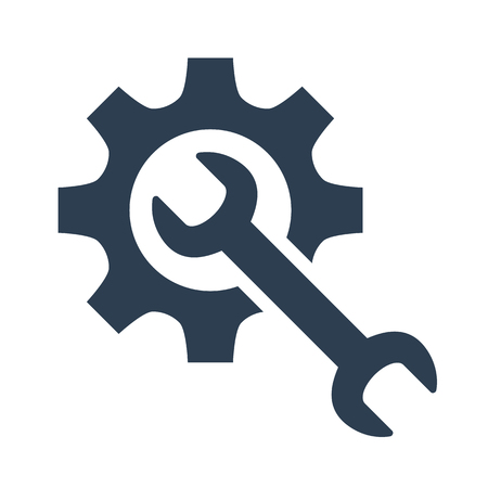 Service tool icon on white background. Vector illustrationのイラスト素材