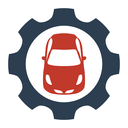 Car service icon on white background vector illustrationのイラスト素材