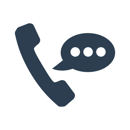 Phone conversation icon on white background. Vector illustrationのイラスト素材