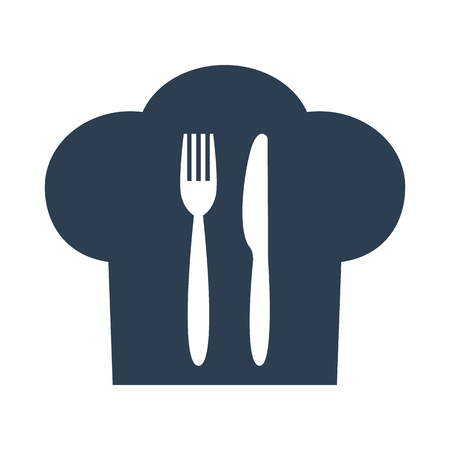 Chef hat icon on white background. Vector illustrationのイラスト素材