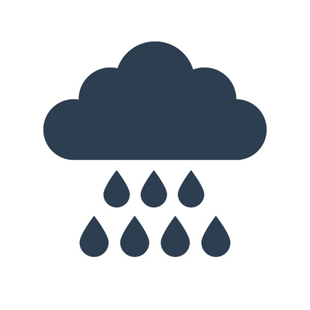 Rain Icon on white background. Vector illustrationのイラスト素材