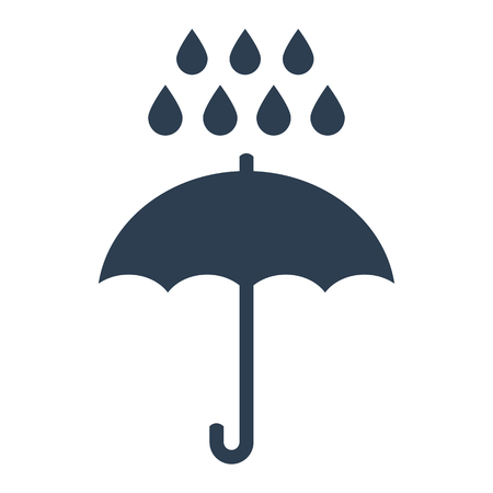 Umbrella rain icon on white background. Vector illustrationのイラスト素材