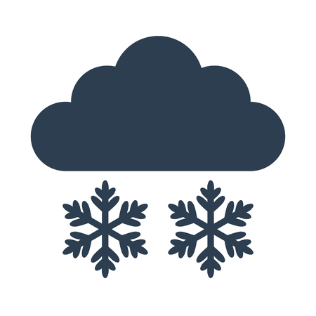 Snow icon on white background. Vector illustrationのイラスト素材