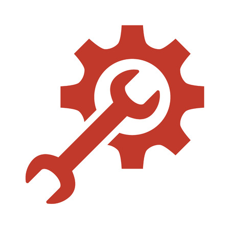 Service tool icon on white background. Vector illustrationのイラスト素材