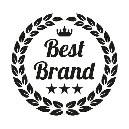 Laurel wreath on white background. Vector Illustrationのイラスト素材