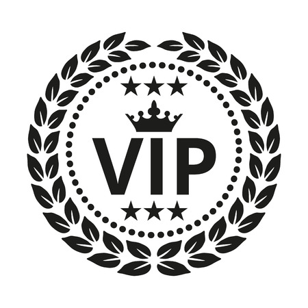 Vip label on white background. Vector illustrationのイラスト素材