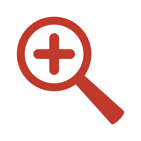 Zoom icon on white background. Vector illustrationのイラスト素材