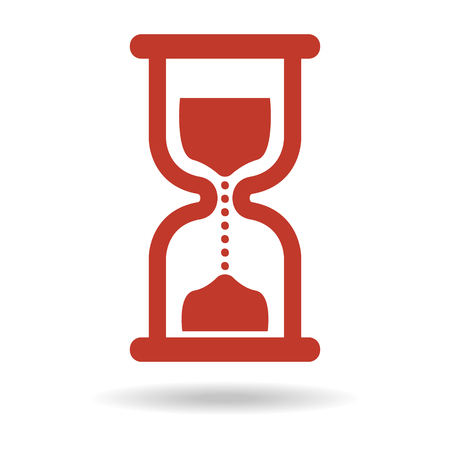Hourglass icon on white background. Vector illustrationのイラスト素材