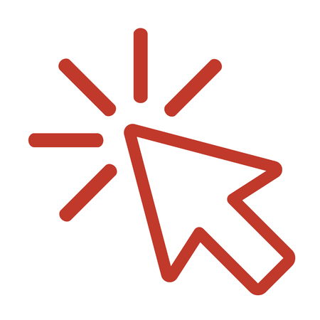 Click icon on white background. Vector Illustrationのイラスト素材