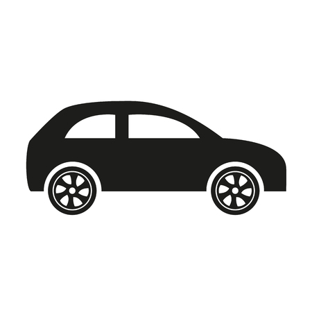 Car icon on white background. Vector illustrationのイラスト素材