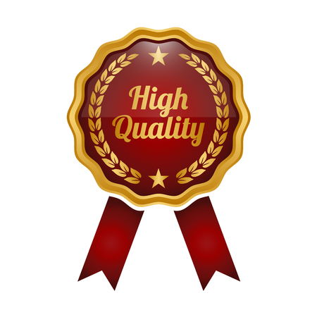 High quality medal on white background. Vector illustration.のイラスト素材