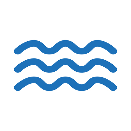 Wave icon on white background. Vector illustrationのイラスト素材
