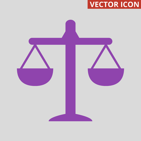 Scales Icon on grey background. Vector Illustrationのイラスト素材