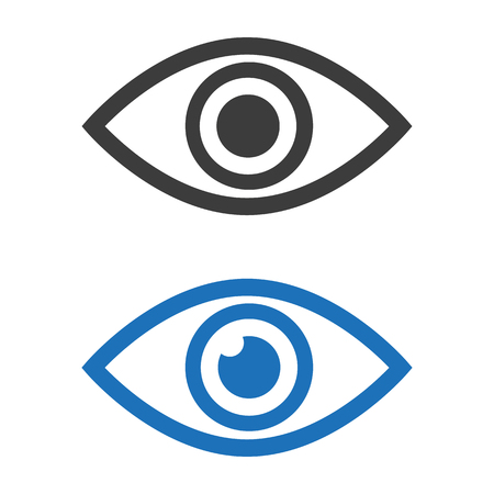 Eye icon on white background. Vector illustrationのイラスト素材