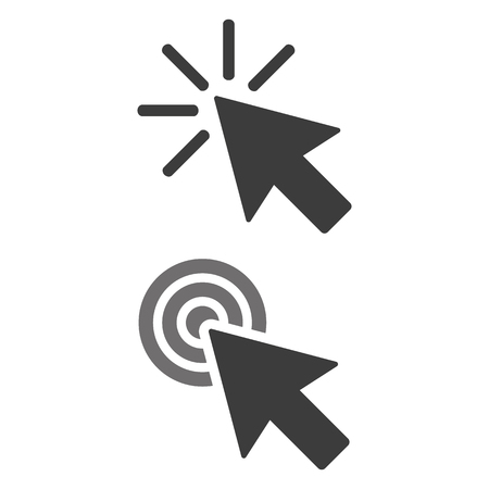 Click icon on white background. Vector Illustrationのイラスト素材