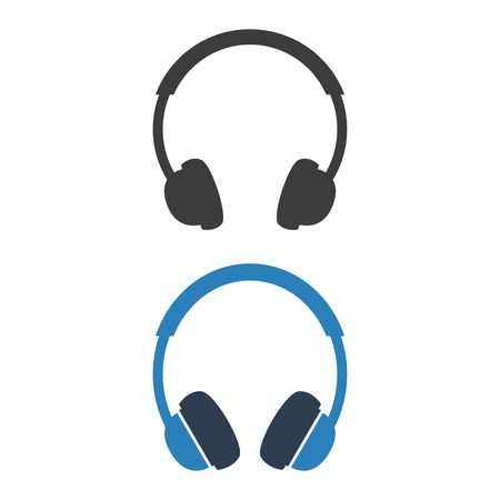 Headphone icon on white background. Vector illustrationのイラスト素材