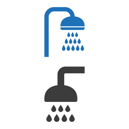 Shower icon on white background. Vector illustrationのイラスト素材