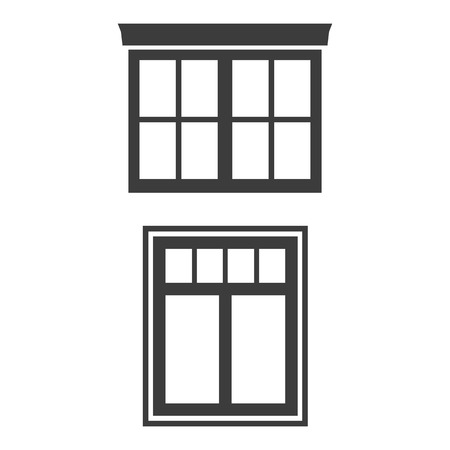 Window icon on white background. Vector illustrationのイラスト素材