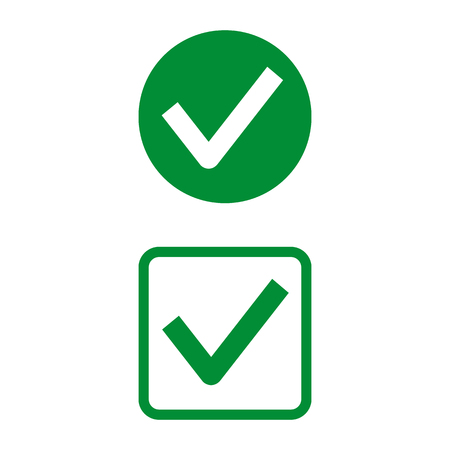 Check mark icons on white background. Vector illustrationのイラスト素材