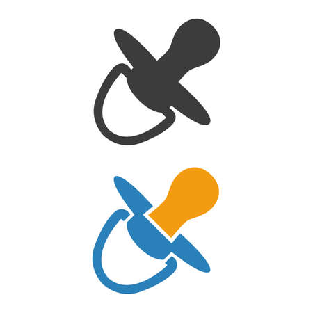 Nipple icons on white background. Vector illustrationのイラスト素材