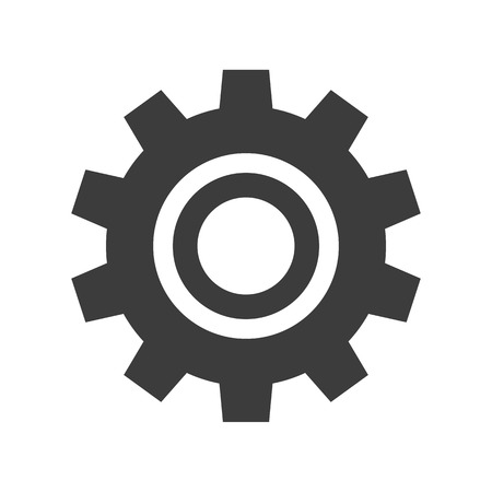 Gear icon on white background. Vector illustrationのイラスト素材