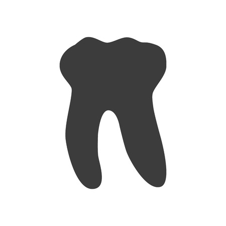 Tooth icon on white background. Vector illustrationのイラスト素材