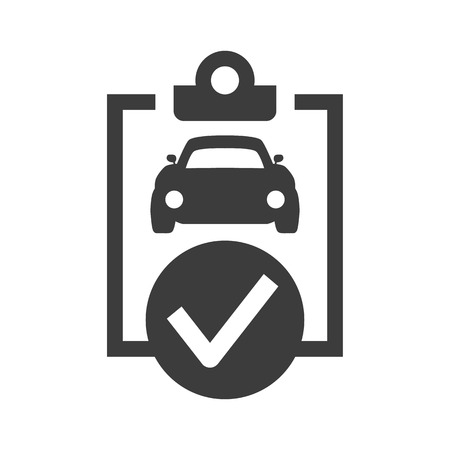 Car list icon on white background. Vector illustrationのイラスト素材